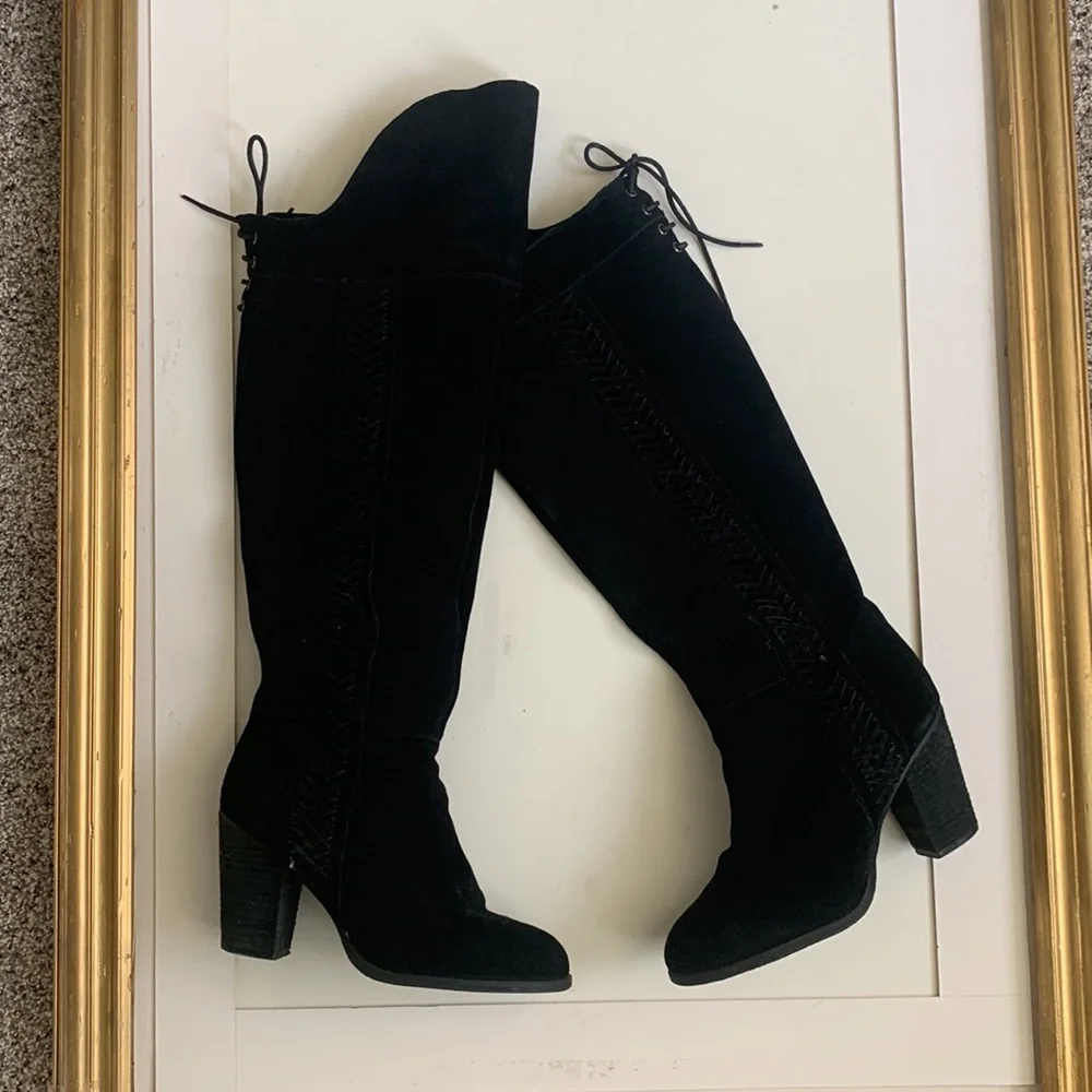 Sabicca over the knee suede leather boots size 9